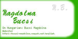 magdolna bucsi business card